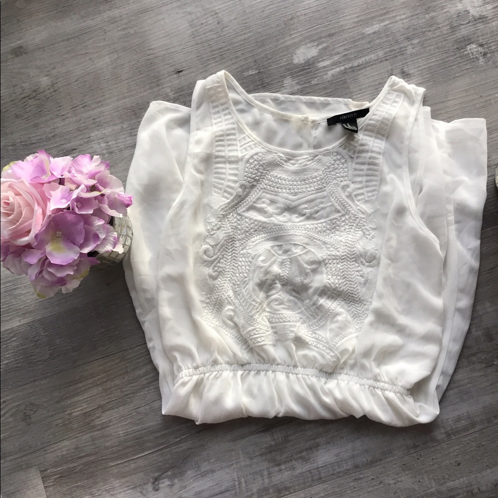 White flowy dress